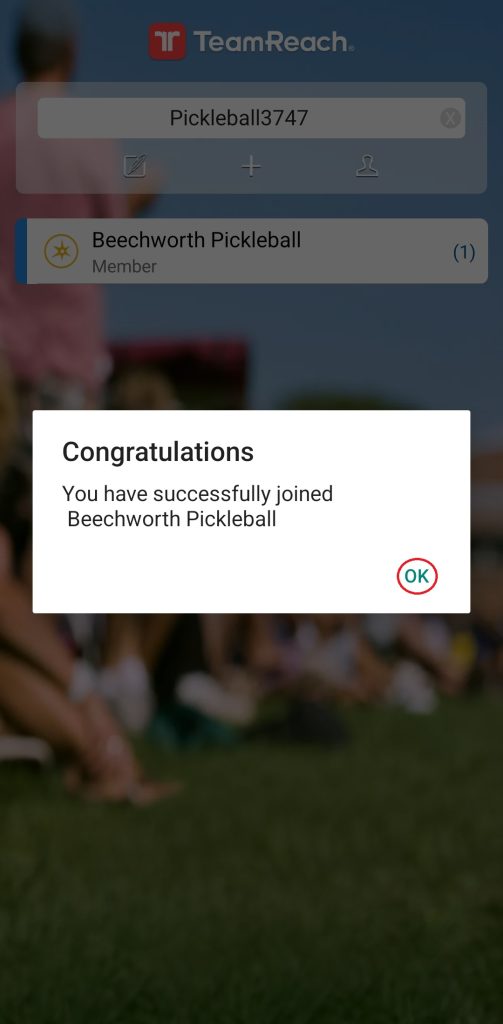 Screenshot - TeamReach App